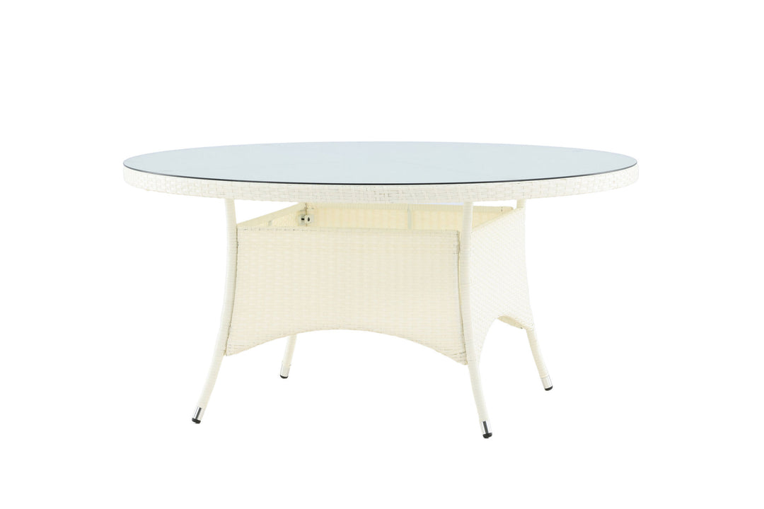 Venture Home Volta Table ø 150 - White/Glass
