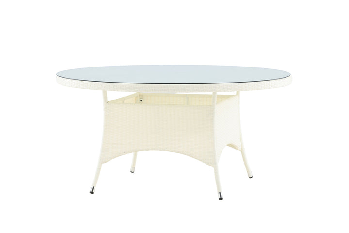 Venture Home Volta Table ø 150 - White/Glass