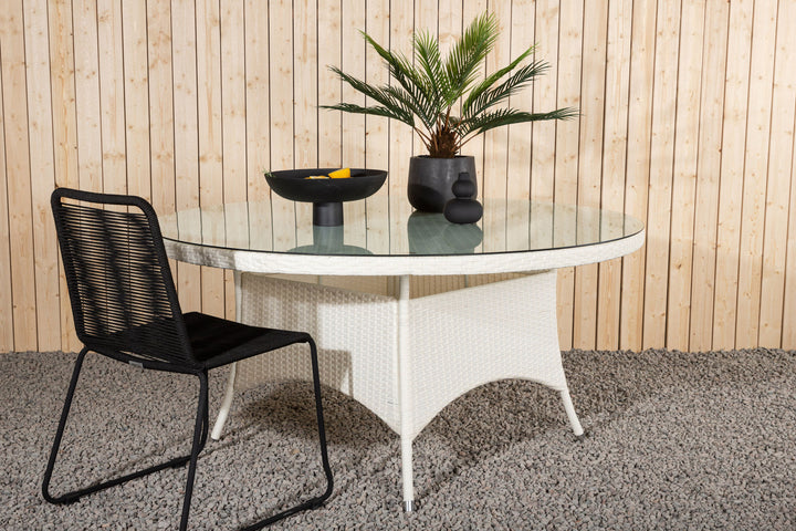 Venture Home Volta Table ø 150 - White/Glass