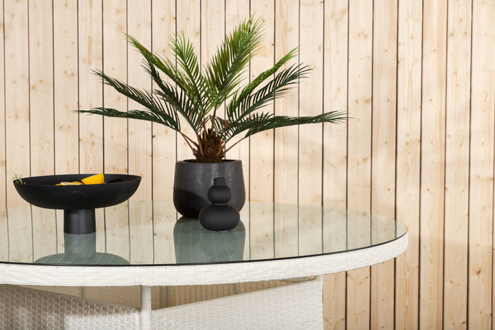 Venture Home Volta Table ø 150 - White/Glass