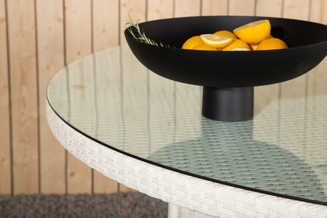 Venture Home Volta Table ø 150 - White/Glass