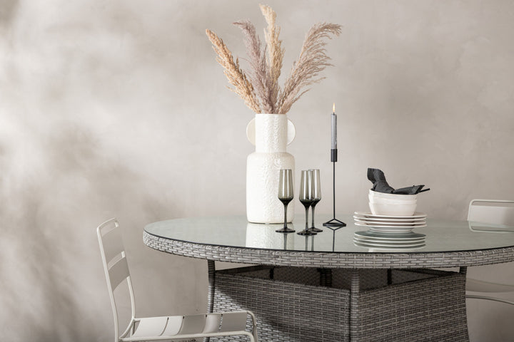 Venture Home Volta Table ø 150 - Grey/Glass