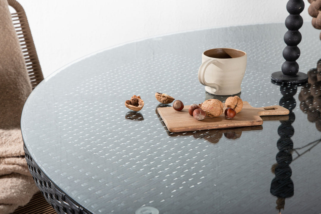 Venture Home Volta Table ø 150 - Black/Glass