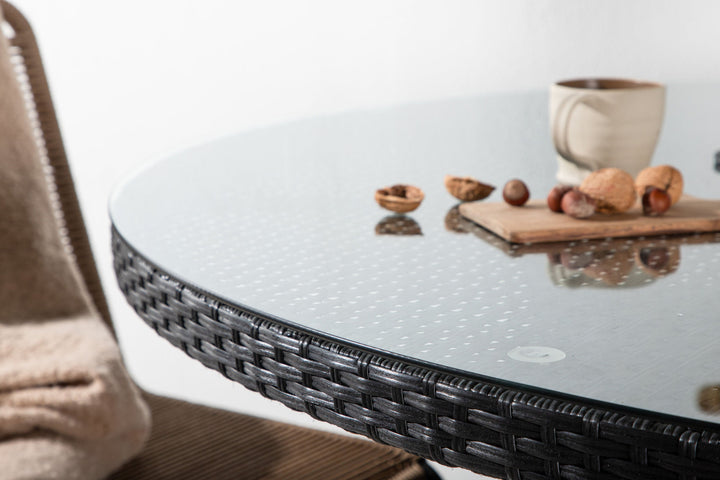 Venture Home Volta Table ø 150 - Black/Glass