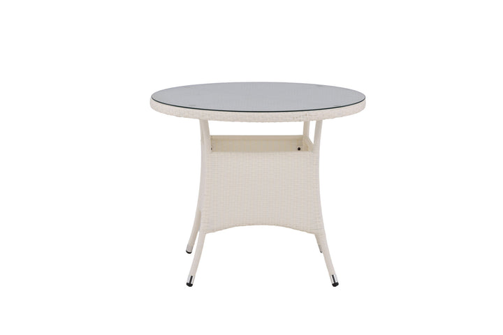 Venture Home Volta Table ø 90 - White/Glass
