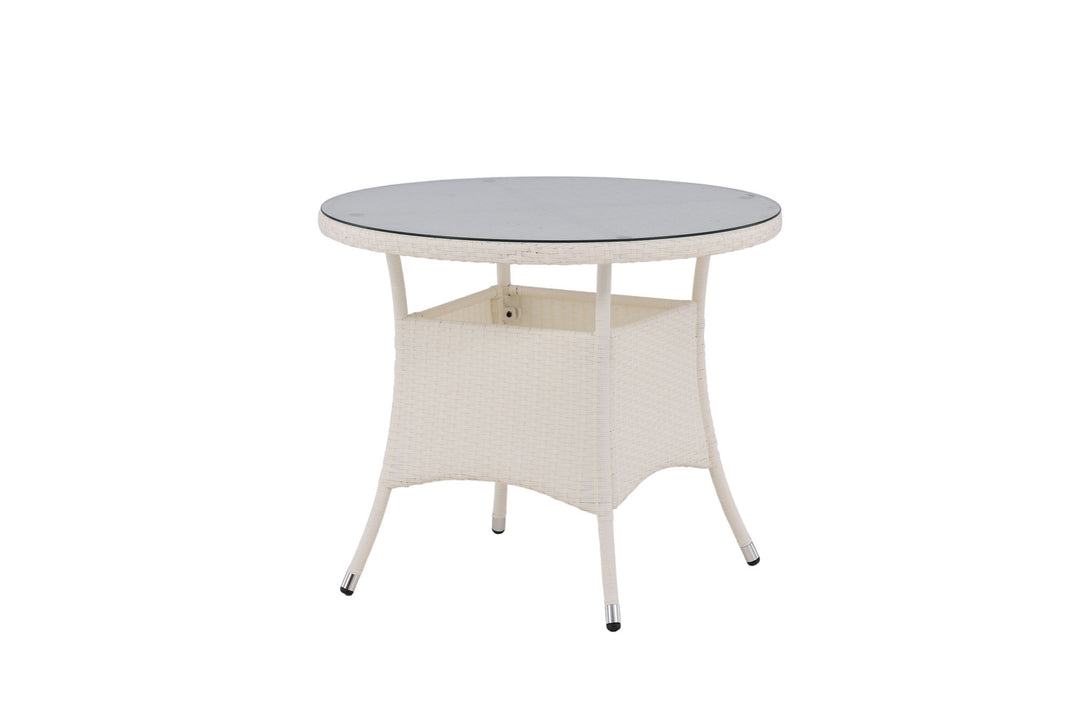 Venture Home Volta Table ø 90 - White/Glass