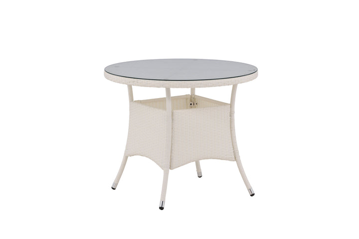 Venture Home Volta Table ø 90 - White/Glass