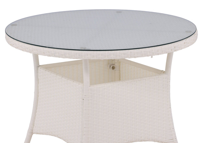 Venture Home Volta Table ø 90 - White/Glass