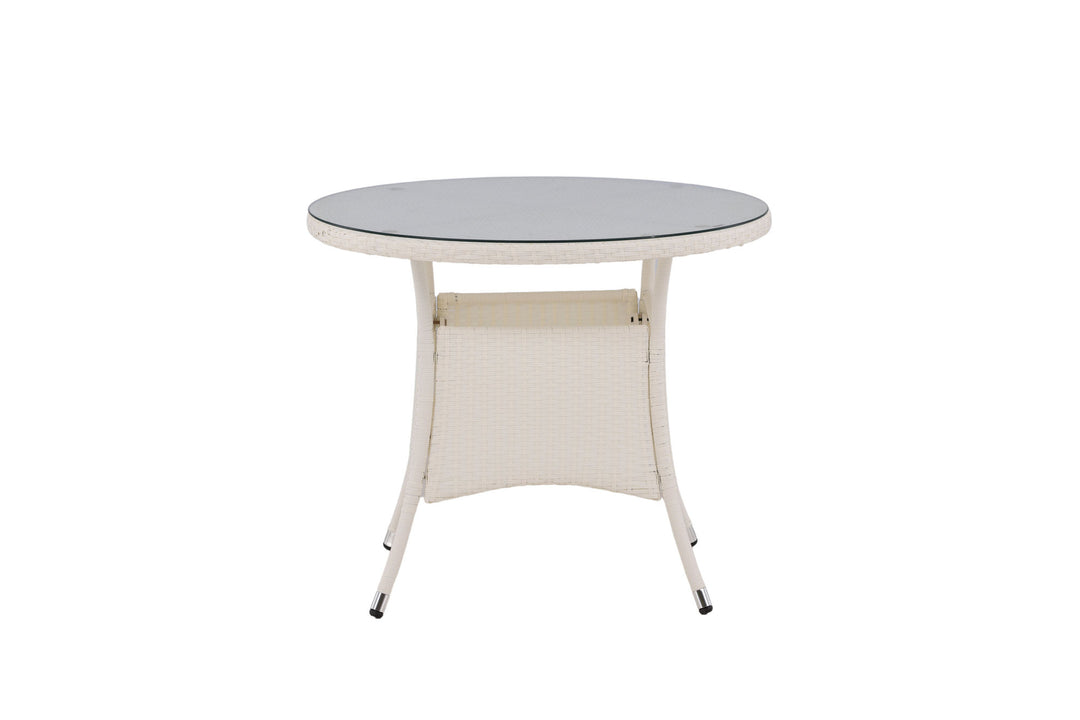 Venture Home Volta Table ø 90 - White/Glass