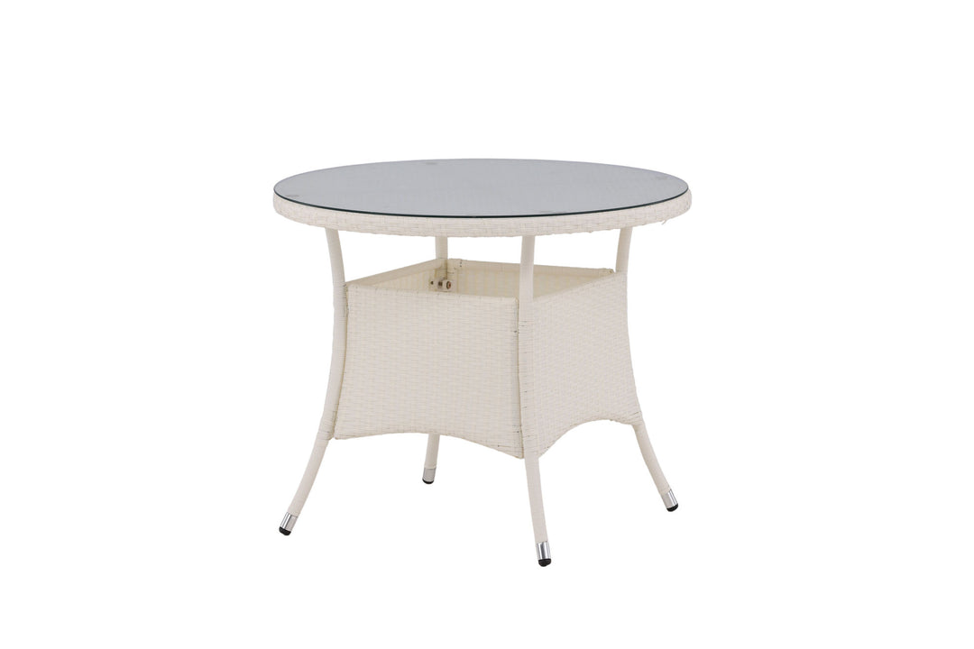 Venture Home Volta Table ø 90 - White/Glass