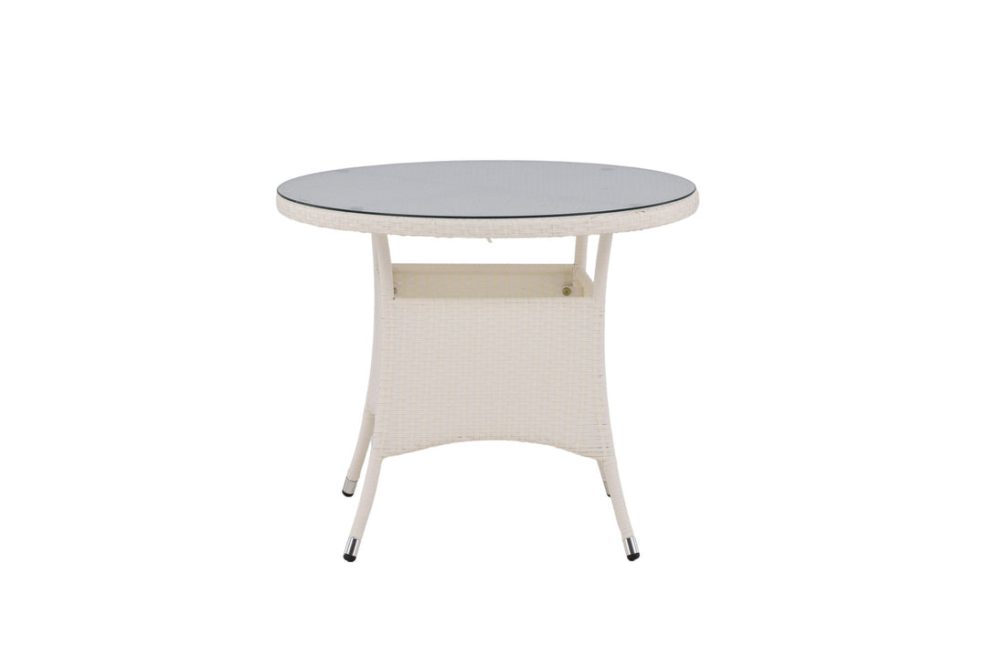 Venture Home Volta Table ø 90 - White/Glass