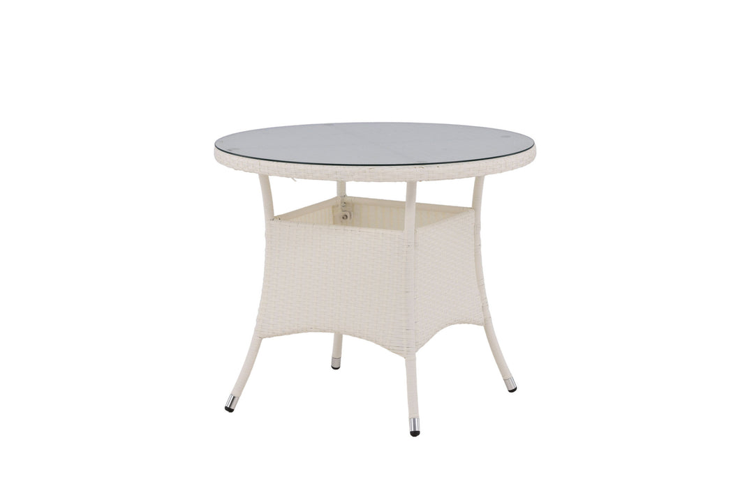 Venture Home Volta Table ø 90 - White/Glass
