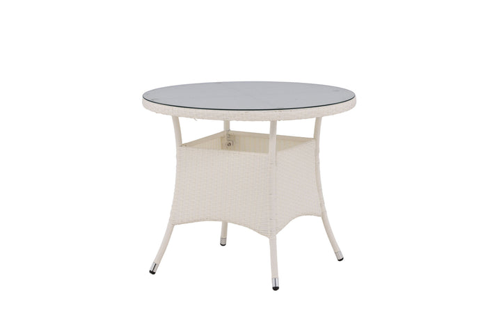 Venture Home Volta Table ø 90 - White/Glass