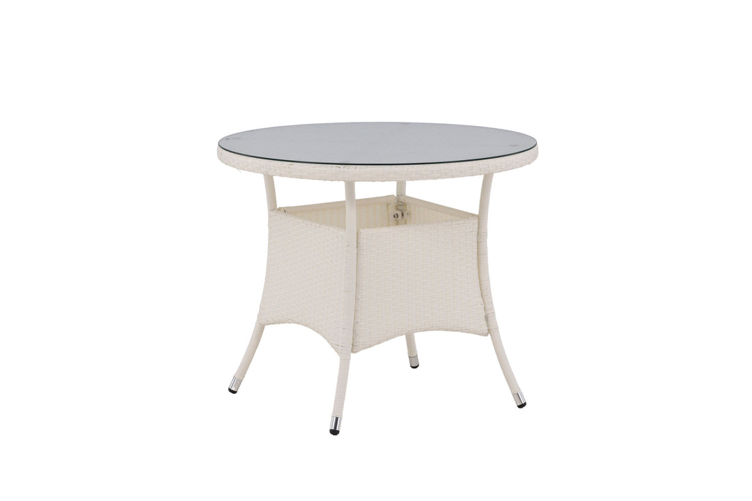Venture Home Volta Table ø 90 - White/Glass