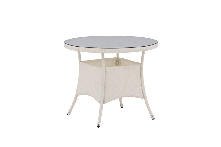Venture Home Volta Table ø 90 - White/Glass