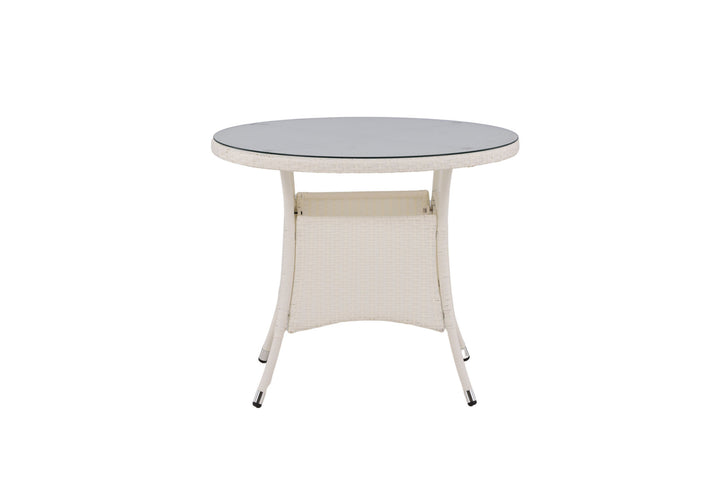 Venture Home Volta Table ø 90 - White/Glass