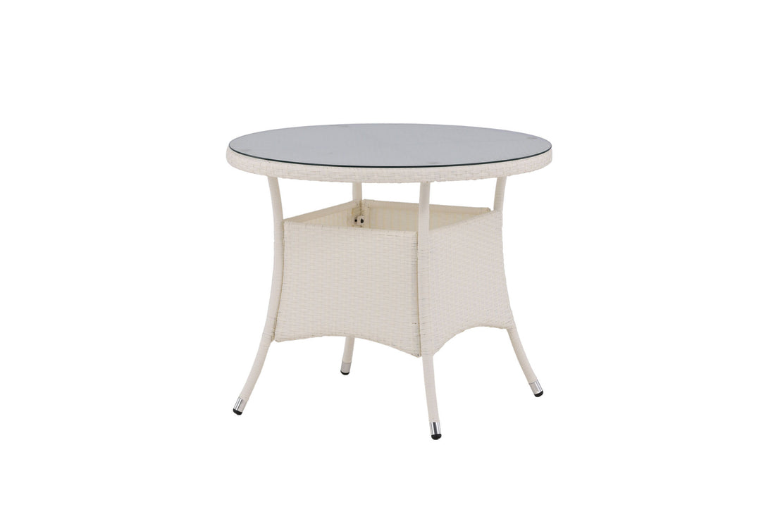 Venture Home Volta Table ø 90 - White/Glass