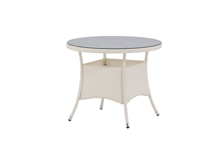 Venture Home Volta Table ø 90 - White/Glass