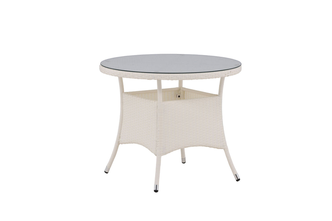 Venture Home Volta Table ø 90 - White/Glass