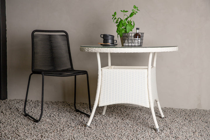 Venture Home Volta Table ø 90 - White/Glass