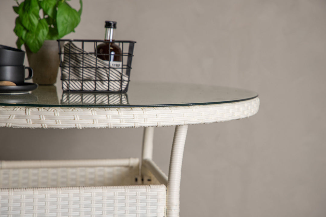 Venture Home Volta Table ø 90 - White/Glass