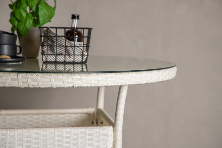 Venture Home Volta Table ø 90 - White/Glass