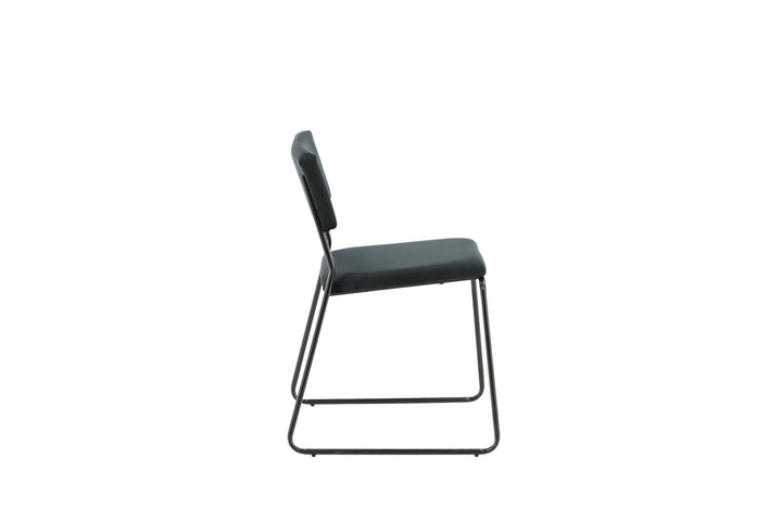 Venture Home Kenth Chair 2-pack - Black / Black Velvet