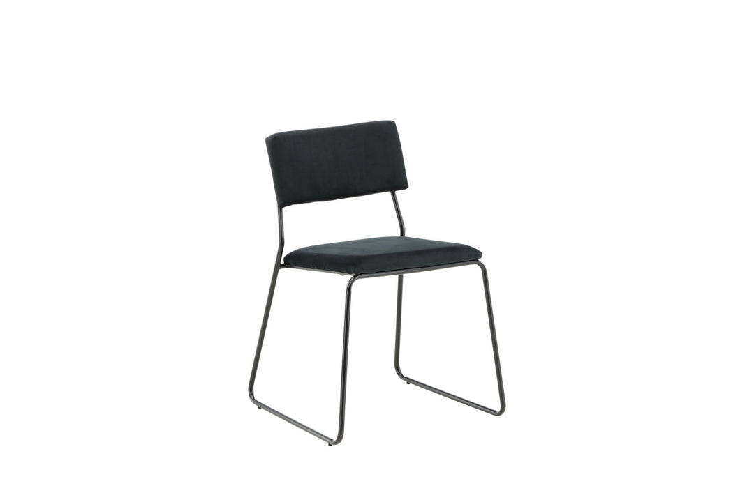 Venture Home Kenth Chair 2-pack - Black / Black Velvet