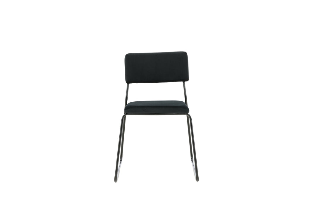 Venture Home Kenth Chair 2-pack - Black / Black Velvet