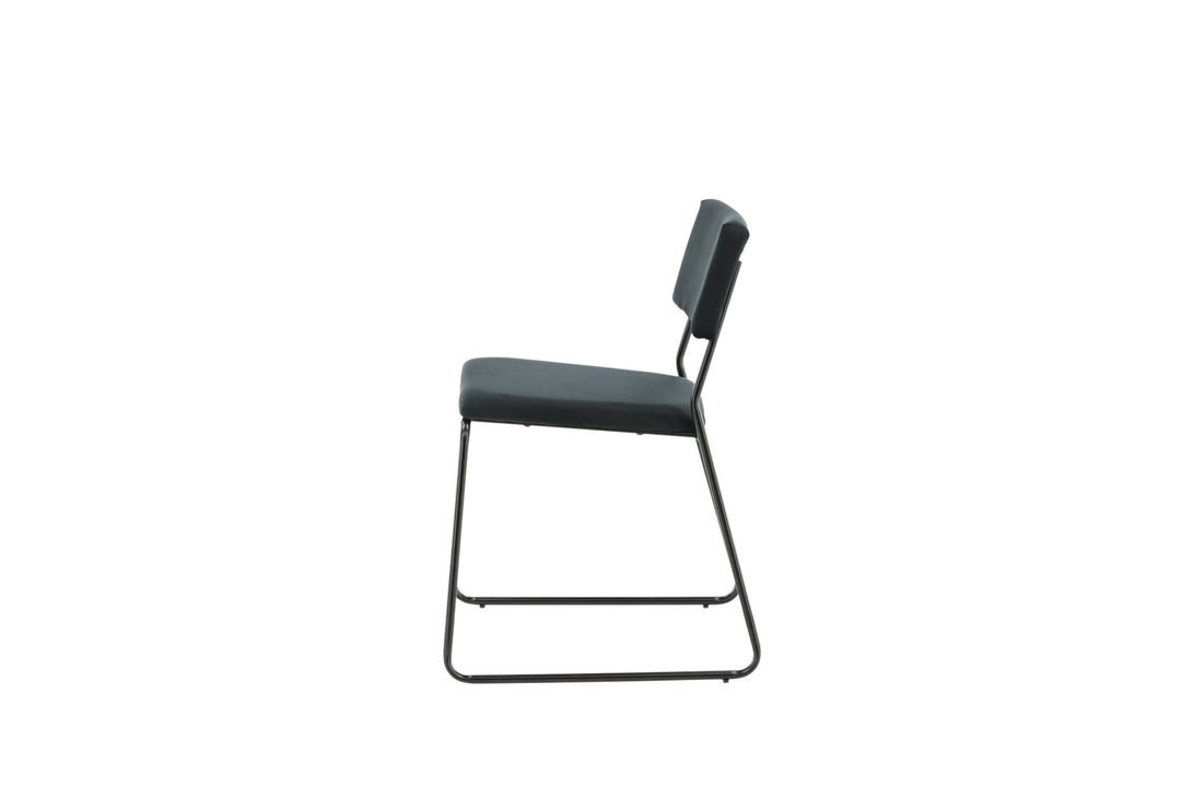 Venture Home Kenth Chair 2-pack - Black / Black Velvet