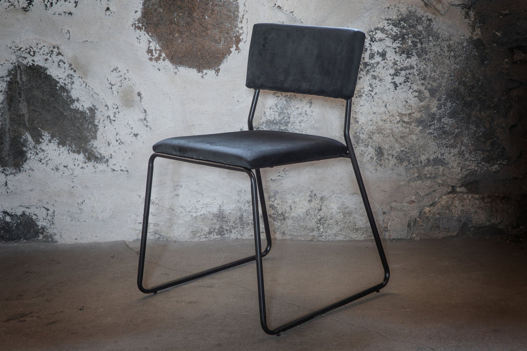 Venture Home Kenth Chair 2-pack - Black / Black Velvet