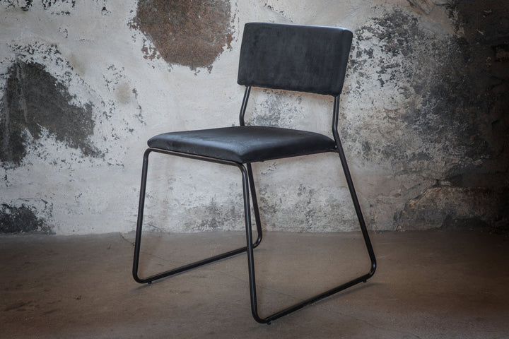 Venture Home Kenth Chair 2-pack - Black / Black Velvet