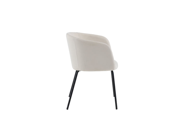 Venture Home Berit Chair - Black / Beige Velvet