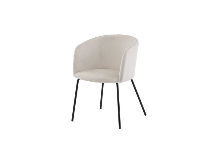 Venture Home Berit Chair - Black / Beige Velvet