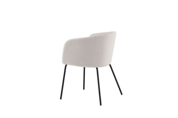 Venture Home Berit Chair - Black / Beige Velvet