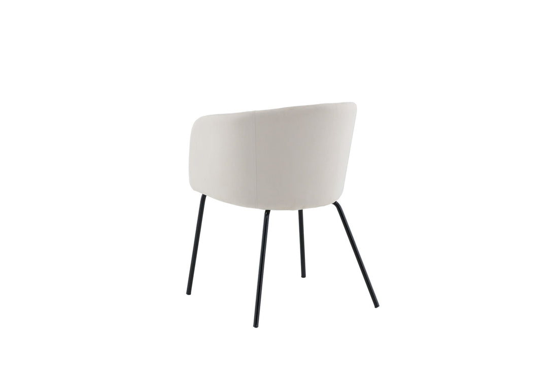 Venture Home Berit Chair - Black / Beige Velvet
