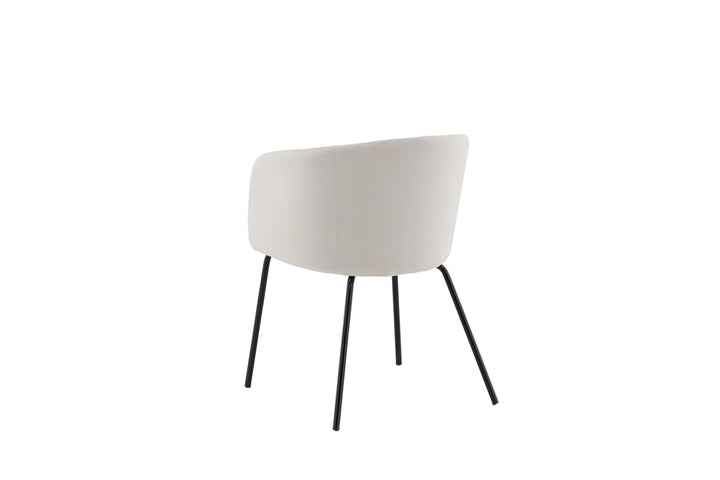 Venture Home Berit Chair - Black / Beige Velvet