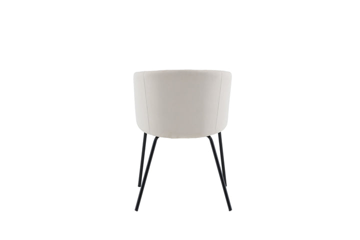 Venture Home Berit Chair - Black / Beige Velvet