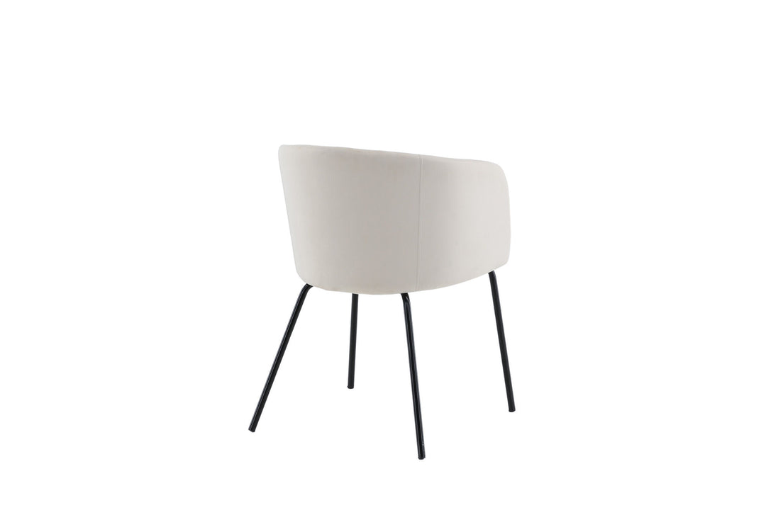Venture Home Berit Chair - Black / Beige Velvet