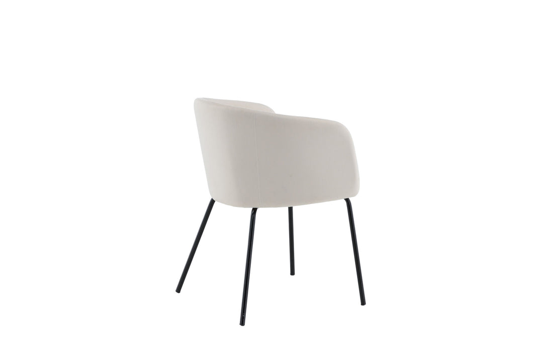 Venture Home Berit Chair - Black / Beige Velvet