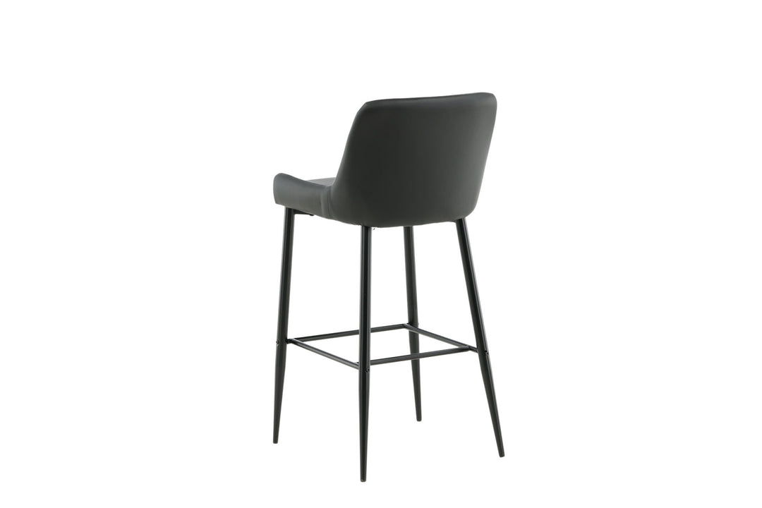 Venture Home Plaza Bar Chair 2-pack - Black / Black PU