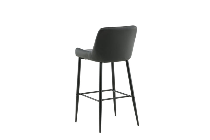 Venture Home Plaza Bar Chair 2-pack - Black / Black PU