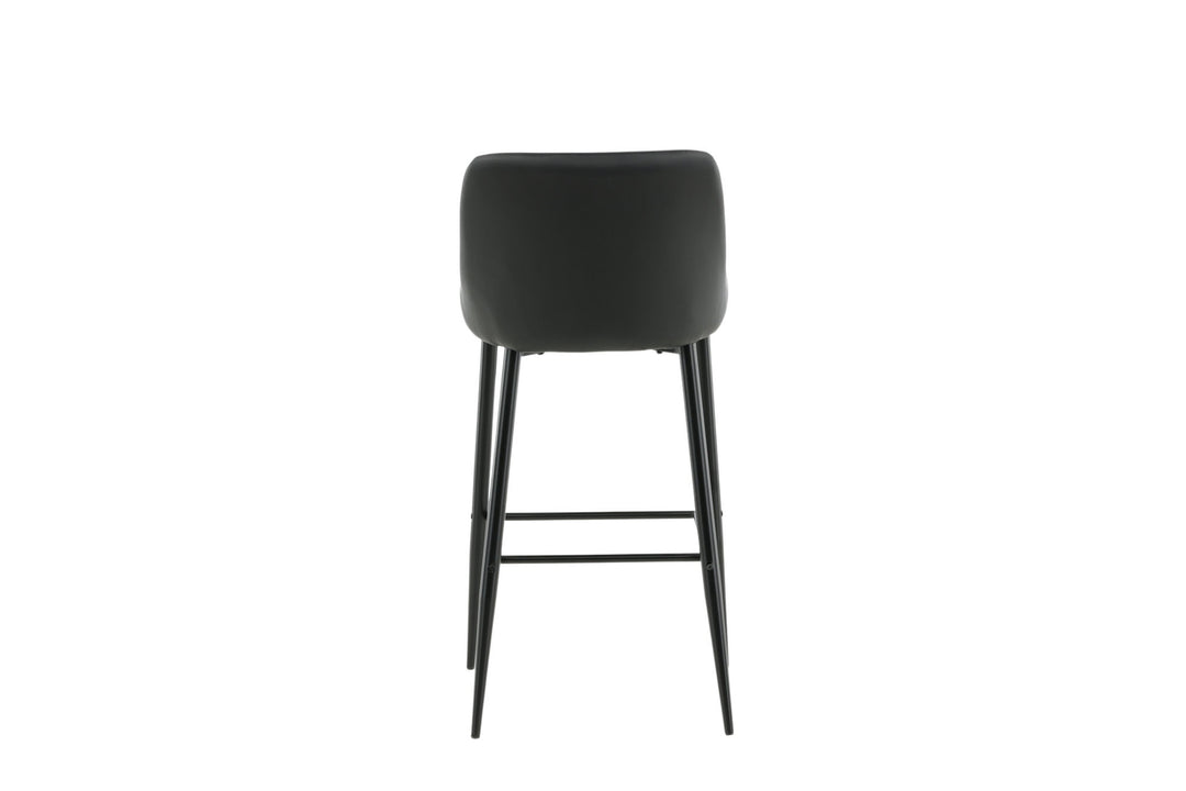 Venture Home Plaza Bar Chair 2-pack - Black / Black PU