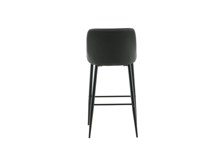 Venture Home Plaza Bar Chair 2-pack - Black / Black PU