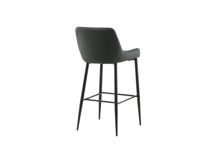 Venture Home Plaza Bar Chair 2-pack - Black / Black PU