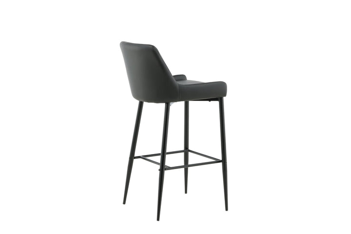 Venture Home Plaza Bar Chair 2-pack - Black / Black PU