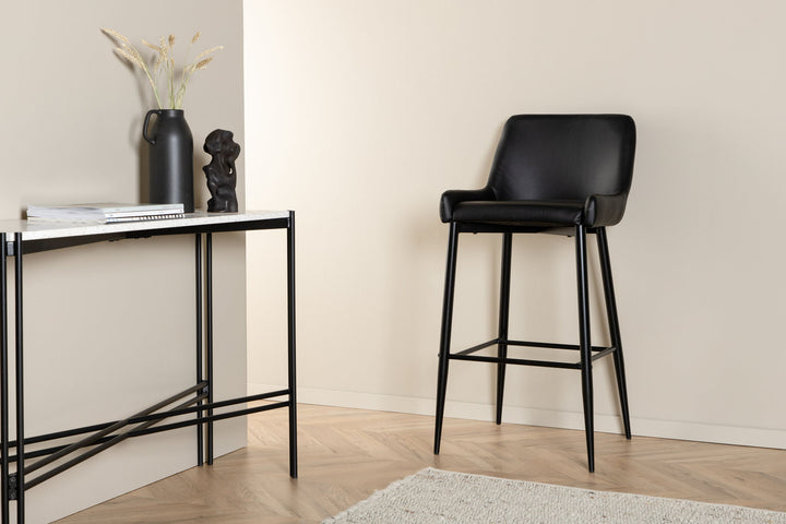 Venture Home Plaza Bar Chair 2-pack - Black / Black PU