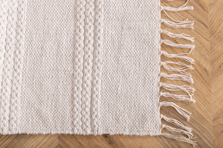Venture Home Nico Cotton Carpet - 80*250- Offwhite