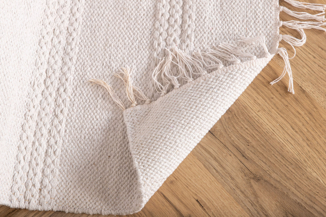Venture Home Nico Cotton Carpet - 80*250- Offwhite
