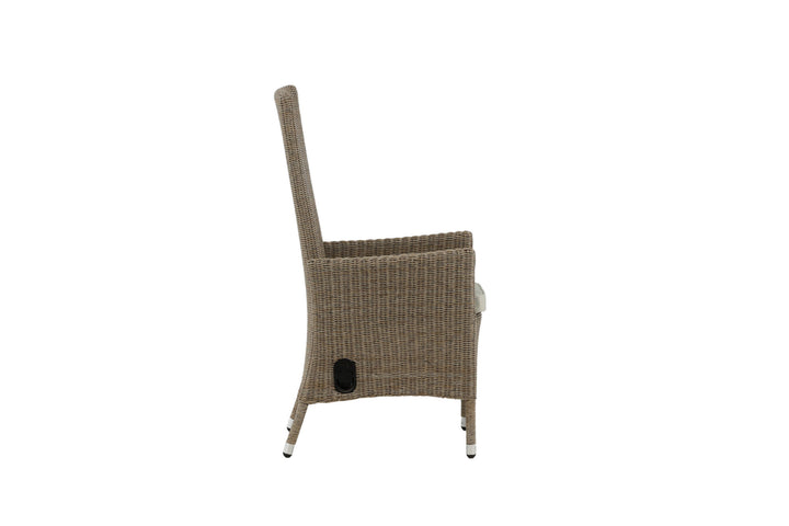 Venture Home Toscana Recliner Chair - Nature Wicker / Nature cushion